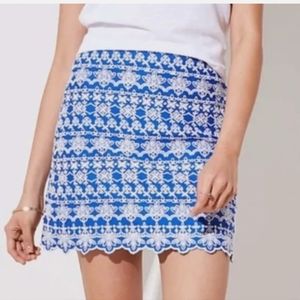 Loft Eyelet Embroidered Cotron Skirt